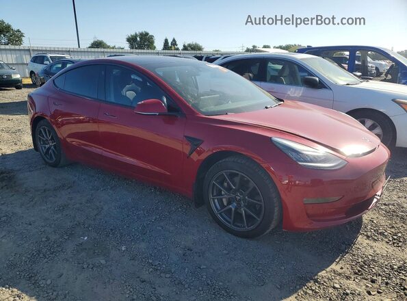 5YJ3E1EB5KF496724 2019 TESLA MODEL Burgundy 
