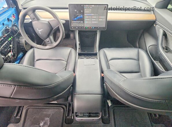 5YJ3E1EB5LF617625 2020 TESLA MODEL Синий Вид панели приборов