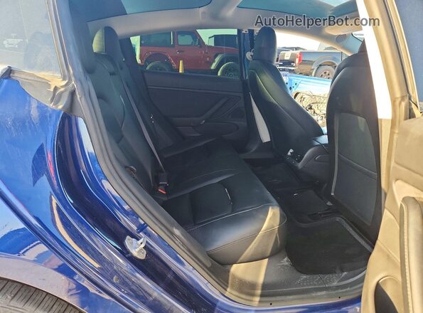 5YJ3E1EB5LF617625 2020 TESLA MODEL Синий Вид задних сидений