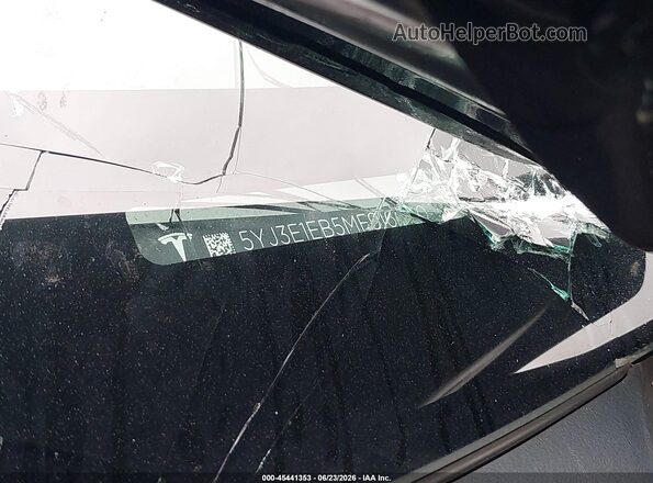 5YJ3E1EB5MF916050 2021 TESLA MODEL 3 Черный Вид наклейки с VIN-кодом