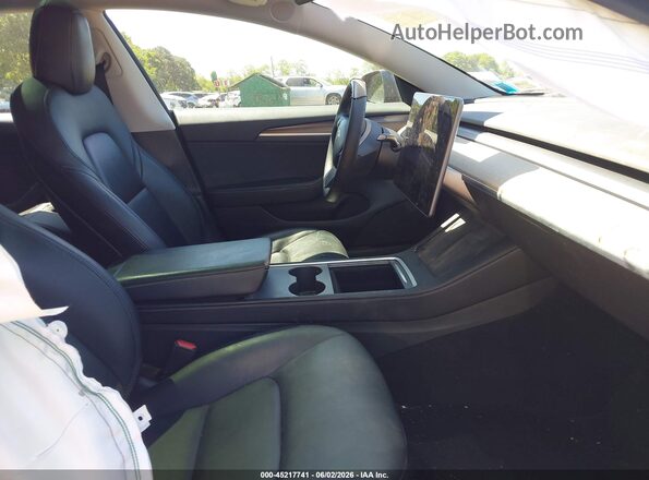 5YJ3E1EB5MF979195 2021 TESLA MODEL 3 Gray Widok wnętrza z przodu