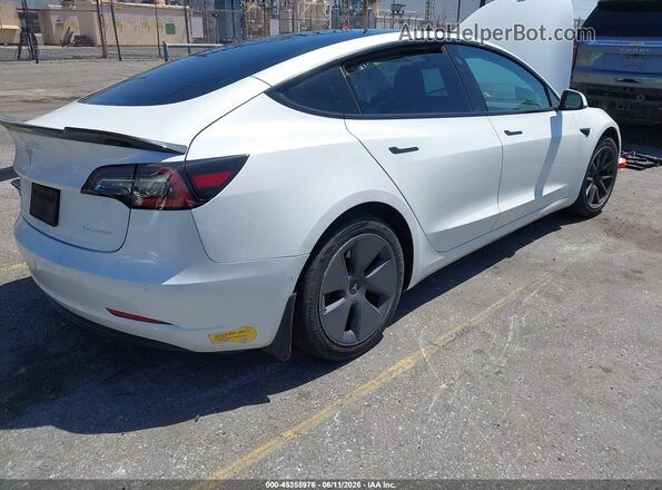 5YJ3E1EB5NF168420 2022 TESLA MODEL 3 White Trasero derecho