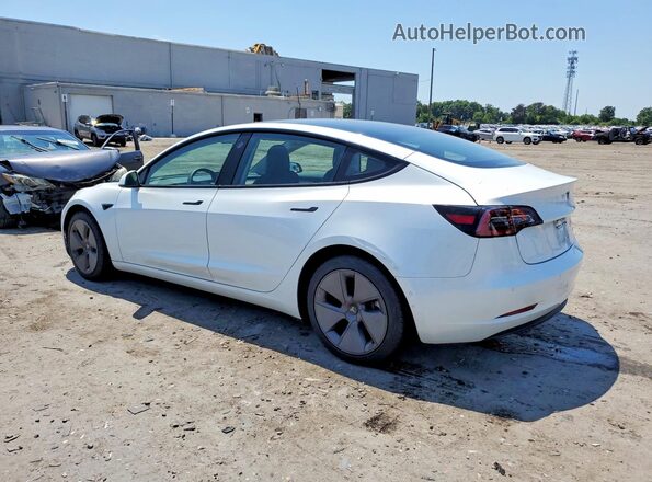 5YJ3E1EB5NF250177 2022 TESLA MODEL Белый Задняя левая четверть