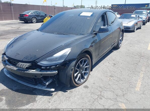 5YJ3E1EB5NF277072 2022 TESLA MODEL 3 Черный Передняя левая четверть