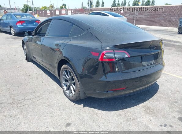 5YJ3E1EB5NF277072 2022 TESLA MODEL 3 Черный Задняя левая четверть