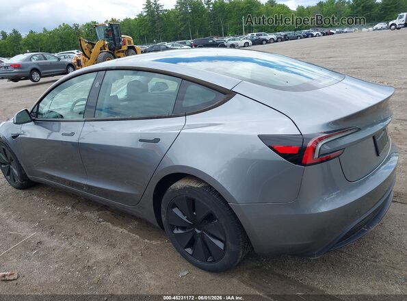 5YJ3E1EB5SF910584 2025 TESLA MODEL 3 Gray Trasero izquierdo