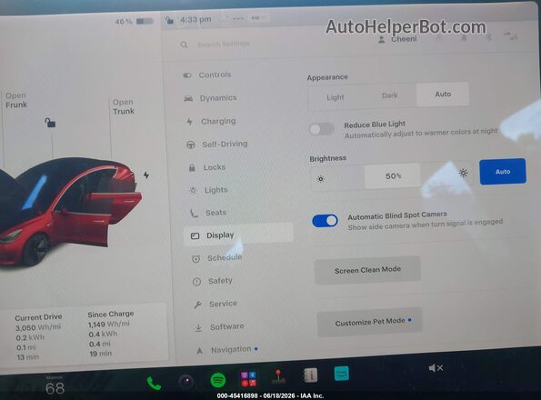5YJ3E1EB6JF133668 2018 TESLA MODEL 3 Red 
