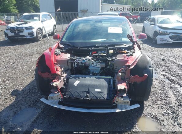 5YJ3E1EB6JF133668 2018 TESLA MODEL 3 Red Instrument cluster view