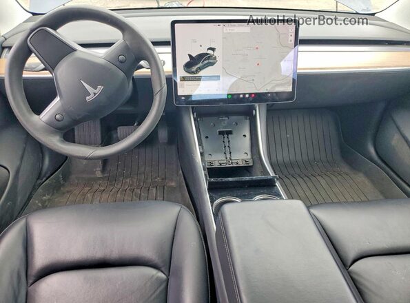 5YJ3E1EB6KF453199 2019 TESLA MODEL Gray Առջևի վահանակի տեսք