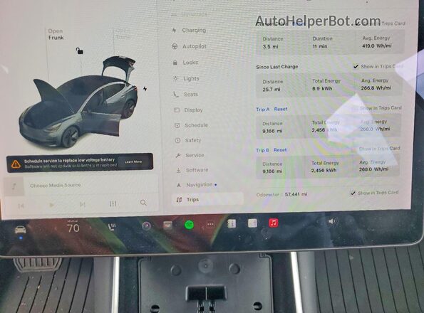 5YJ3E1EB6KF453199 2019 TESLA MODEL Gray Սարքավորումների վահանակի տեսք