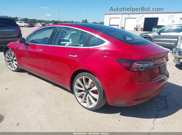 5YJ3E1EB6KF472688 2019 TESLA MODEL 3 Red Tył lewy