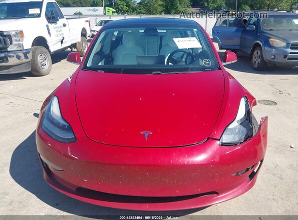 5YJ3E1EB6KF472688 2019 TESLA MODEL 3 Red Widok zestawu wskaźników