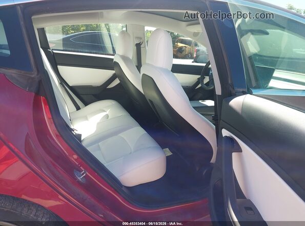 5YJ3E1EB6KF472688 2019 TESLA MODEL 3 Red Widok naklejki z numerem VIN
