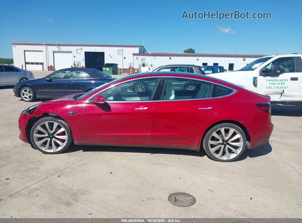 5YJ3E1EB6KF472688 2019 TESLA MODEL 3 Red Widok wnętrza 360 stopni