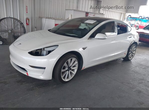 5YJ3E1EB6LF628777 2020 TESLA MODEL 3 White Vista tres cuartos delantera izquierda