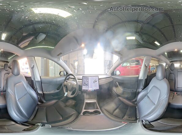 5YJ3E1EB6MF869496 2021 TESLA MODEL Black Widok naklejki z numerem VIN