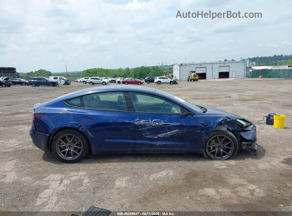 5YJ3E1EB6NF103432 2022 TESLA MODEL 3 Blue წინა პანელის ხედი