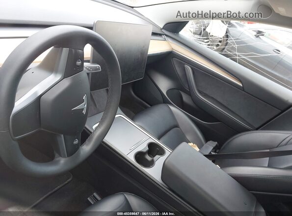 5YJ3E1EB6NF103432 2022 TESLA MODEL 3 Blue უკანა სავარძლების ხედი