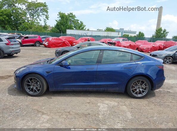 5YJ3E1EB6NF103432 2022 TESLA MODEL 3 Blue ხელსაწყოთა პანელის ხედი