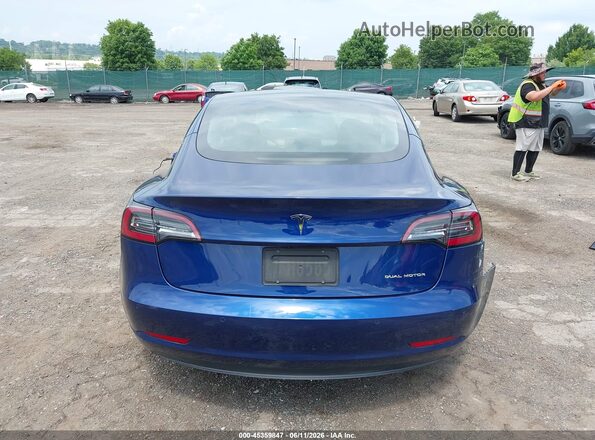 5YJ3E1EB6NF103432 2022 TESLA MODEL 3 Blue სალონის 360-გრადუსიანი ხედი