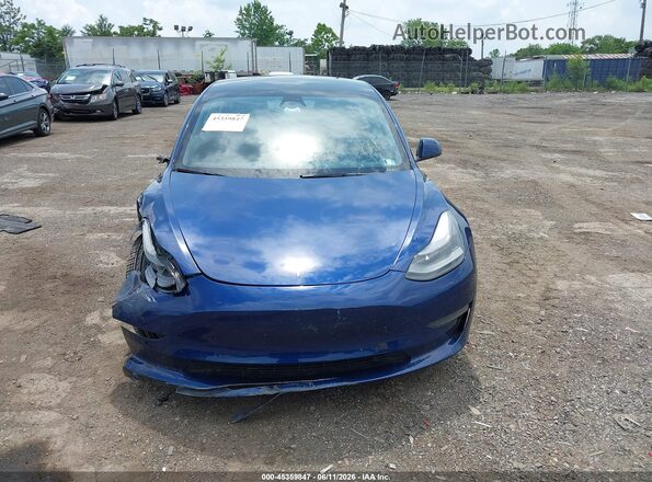 5YJ3E1EB6NF103432 2022 TESLA MODEL 3 Blue უკანა ხედი