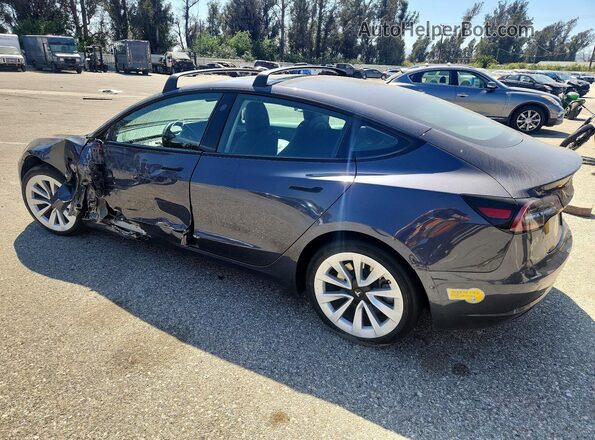 5YJ3E1EB6NF166515 2022 TESLA MODEL Gray Tył lewy