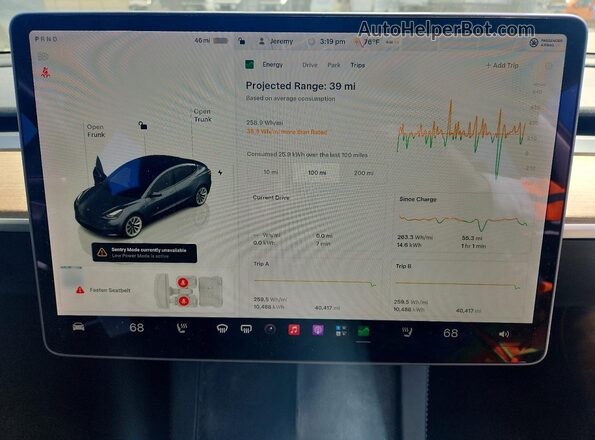 5YJ3E1EB6NF166515 2022 TESLA MODEL Gray Widok zestawu wskaźników