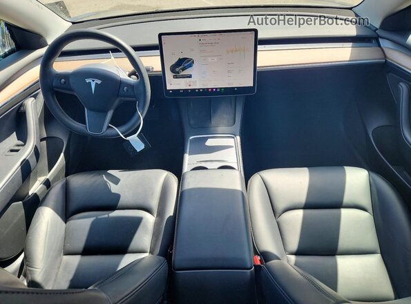 5YJ3E1EB6NF166515 2022 TESLA MODEL Gray Widok deski rozdzielczej