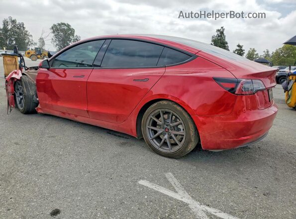 5YJ3E1EB6NF212490 2022 TESLA MODEL Красный Задняя левая четверть