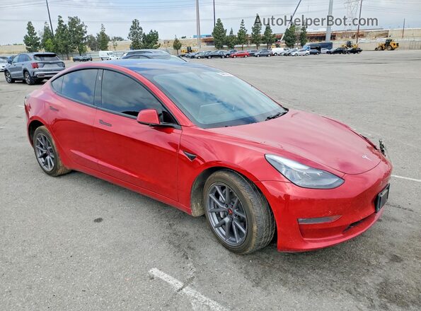 5YJ3E1EB6NF212490 2022 TESLA MODEL Красный Передняя правая четверть