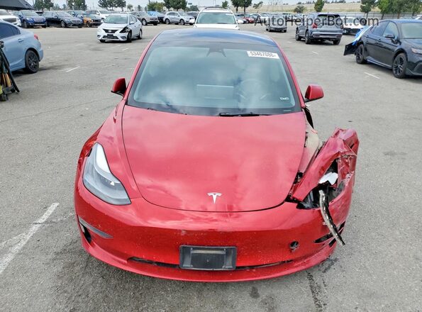 5YJ3E1EB6NF212490 2022 TESLA MODEL Красный Вид спереди