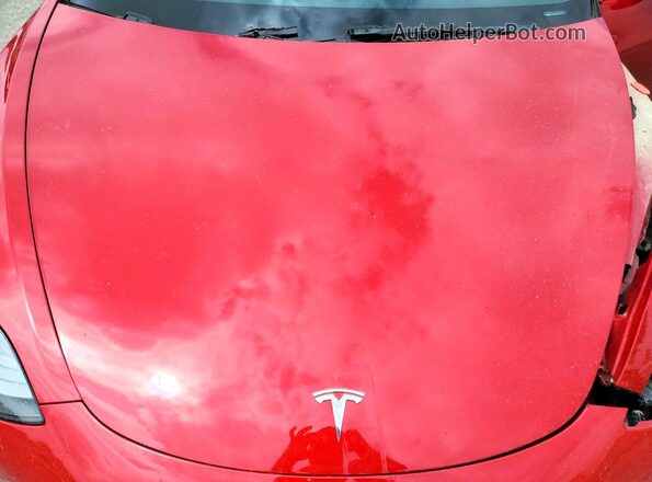 5YJ3E1EB6NF212490 2022 TESLA MODEL Красный Вид задней части салона