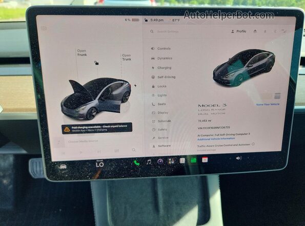 5YJ3E1EB6NF236725 2022 TESLA MODEL Серый 