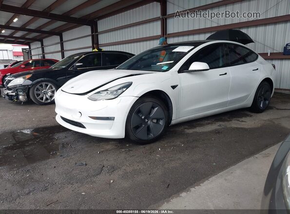 5YJ3E1EB6NF262631 2022 TESLA MODEL 3 Белый Передняя левая четверть