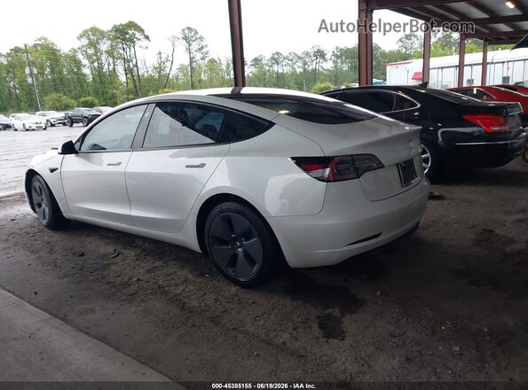 5YJ3E1EB6NF262631 2022 TESLA MODEL 3 Белый Задняя левая четверть
