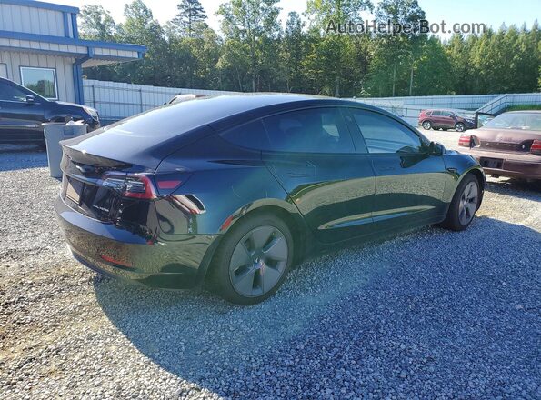 5YJ3E1EB6NF272897 2022 TESLA MODEL Черный Задняя правая четверть