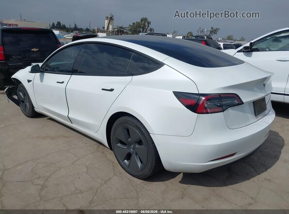 5YJ3E1EB6NF341023 2022 TESLA MODEL 3 Белый Задняя левая четверть