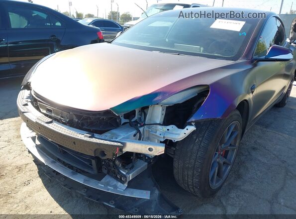 5YJ3E1EB6NF352393 2022 TESLA MODEL 3 Фиолетовый Вид спереди