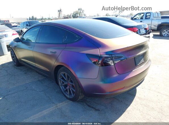 5YJ3E1EB6NF352393 2022 TESLA MODEL 3 Фиолетовый Задняя левая четверть