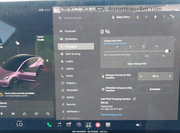 5YJ3E1EB6NF352393 2022 TESLA MODEL 3 Фиолетовый 