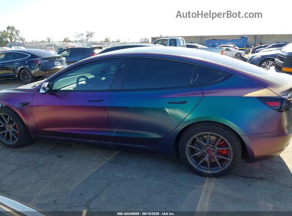 5YJ3E1EB6NF352393 2022 TESLA MODEL 3 Фиолетовый Панорамный вид салона 360°