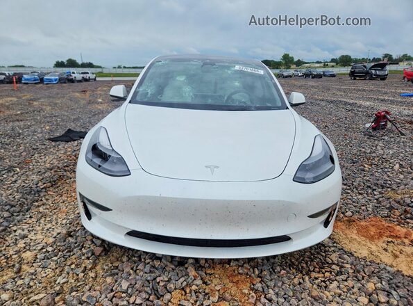 5YJ3E1EB6NF359893 2022 TESLA MODEL 3 White Front view