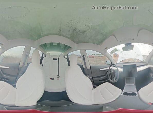 5YJ3E1EB6NF359893 2022 TESLA MODEL 3 White VIN sticker view
