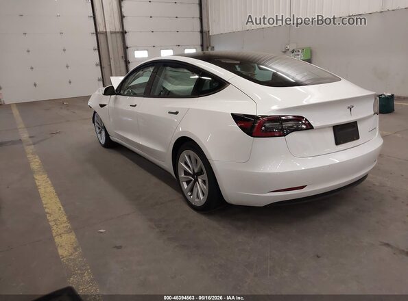 5YJ3E1EB6NF365600 2022 TESLA MODEL 3 Белый Задняя левая четверть
