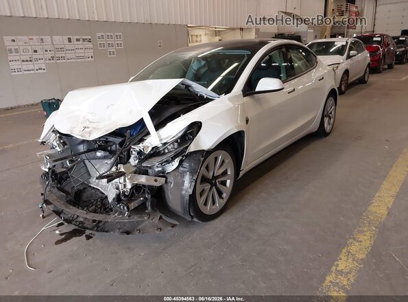5YJ3E1EB6NF365600 2022 TESLA MODEL 3 Белый Передняя левая четверть
