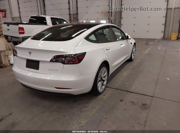 5YJ3E1EB6NF365600 2022 TESLA MODEL 3 Белый Задняя правая четверть