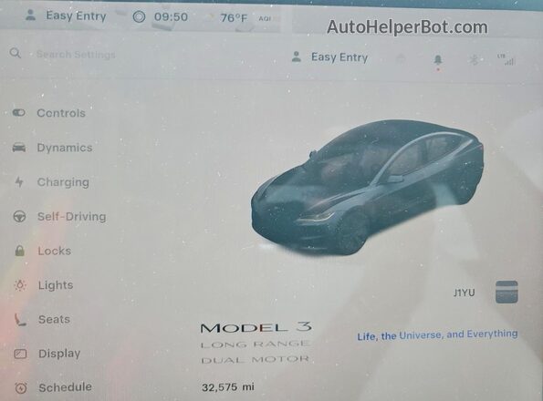 5YJ3E1EB6RF802162 2024 TESLA MODEL Gray Вид щитка приладів
