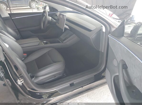 5YJ3E1EB6RF806602 2024 TESLA MODEL 3 Black Front interior view