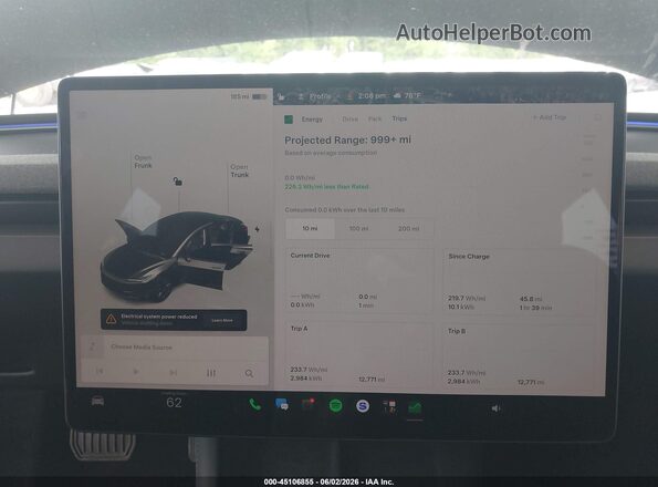 5YJ3E1EB6RF806602 2024 TESLA MODEL 3 Black Rear seats view