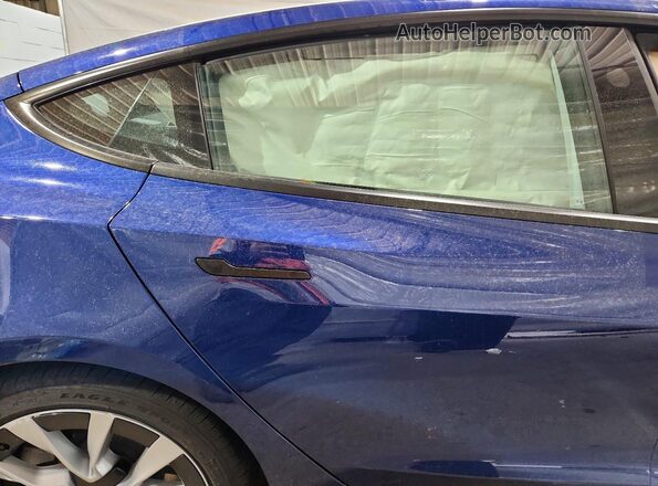 5YJ3E1EB6SF020563 2025 TESLA MODEL Blue Вид задніх сидінь